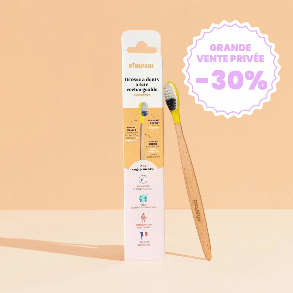Brosse à dents à tête rechargeable (poils medium)