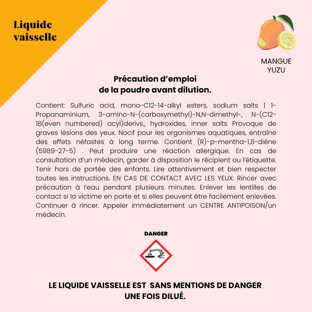 Pack Liquide Vaisselle Mangue Yuzu