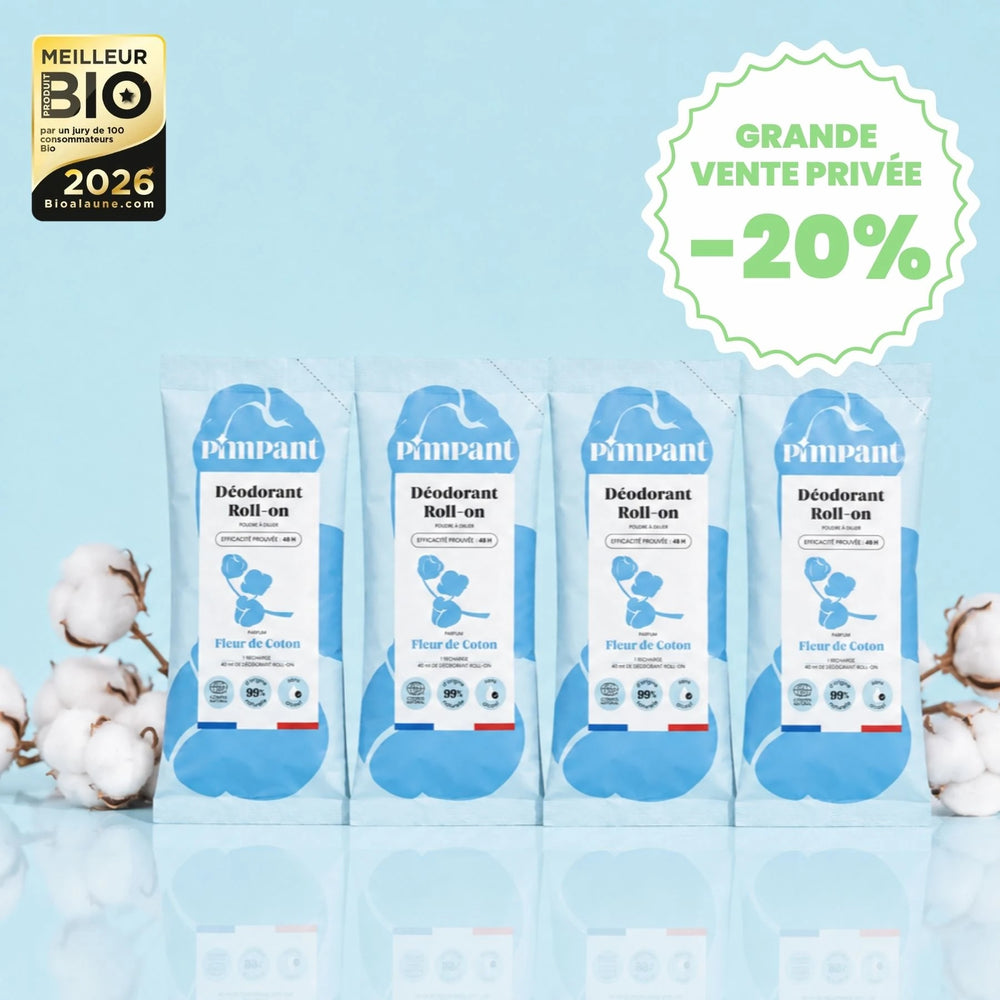 Recharges Déodorant Roll-On Fleur de Coton (x4)