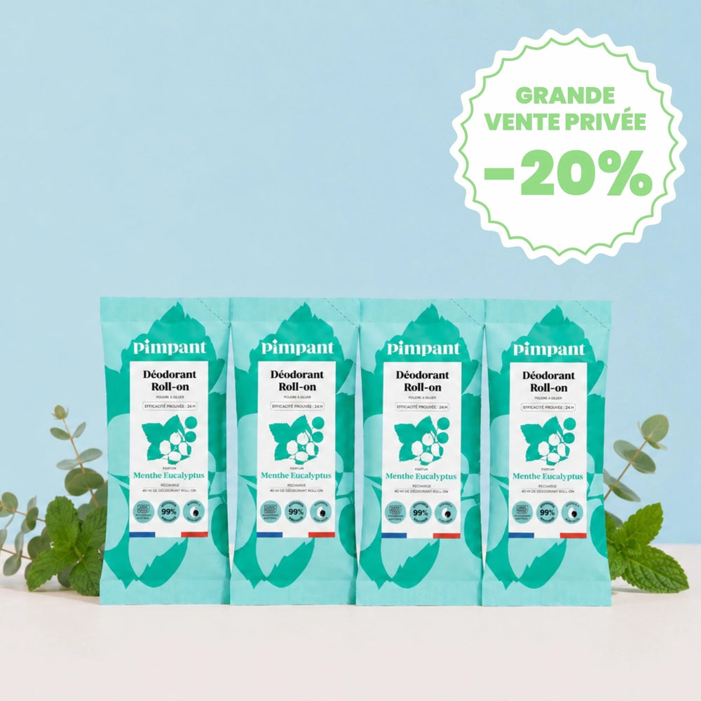 Recharges Déodorant Roll-On Menthe Eucalyptus (x4)