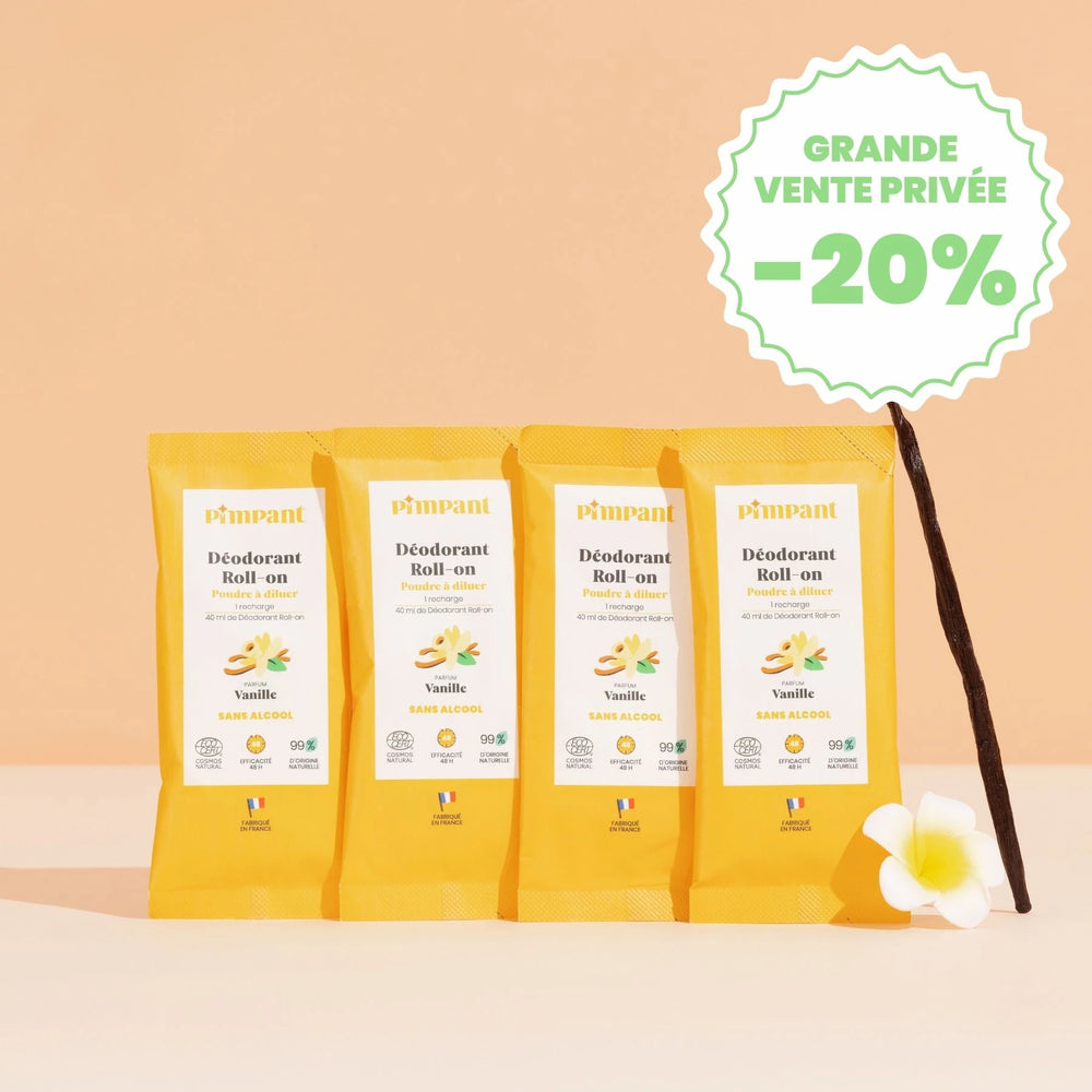 Recharges Déodorant Roll-On Vanille (x4)