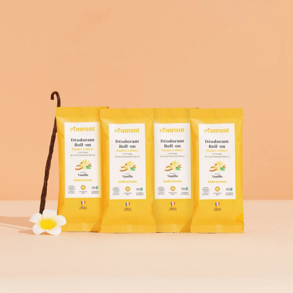 Recharges Déodorant Roll-On Vanille (x4)