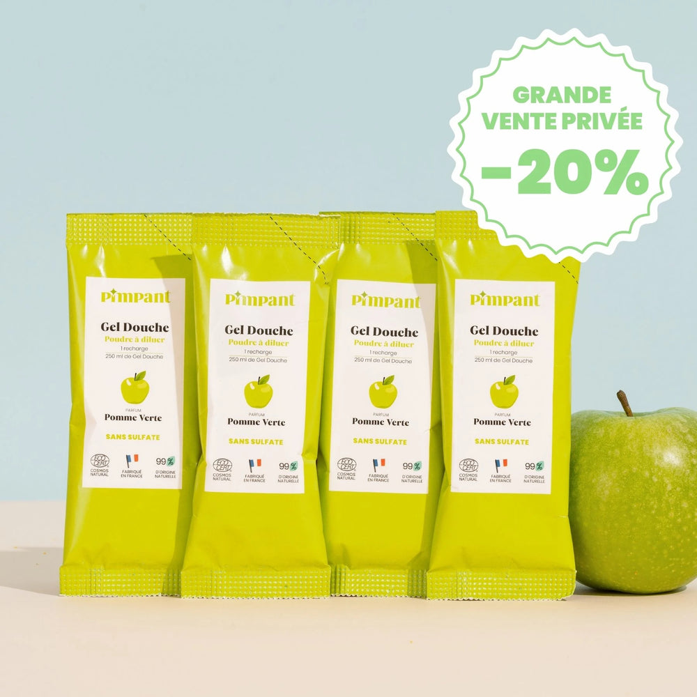 Recharges Gel Douche Pomme Verte (x4)