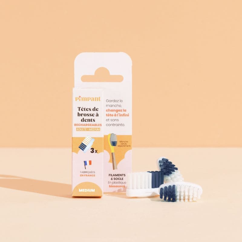 Têtes de Brosse à Dents (x3) (poils medium)