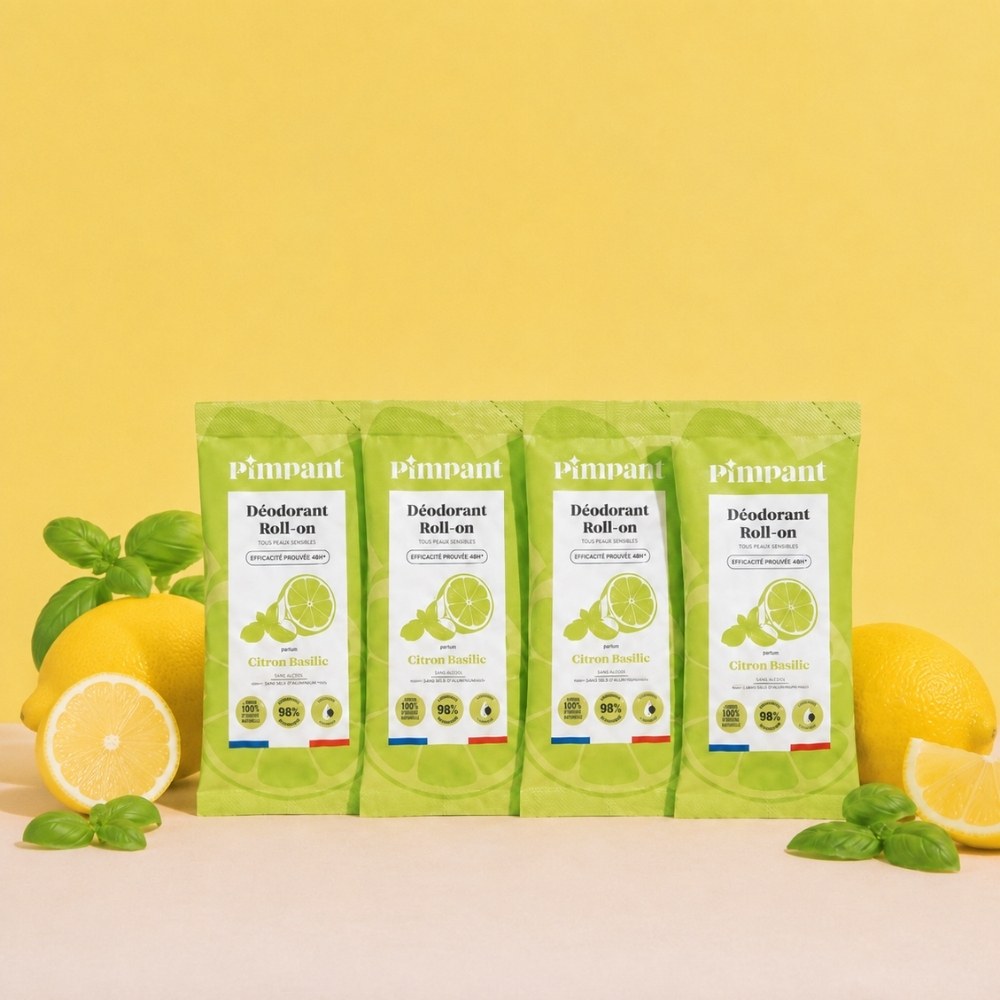 Recharges Déodorant Roll-On Citron-Basilic (x4)