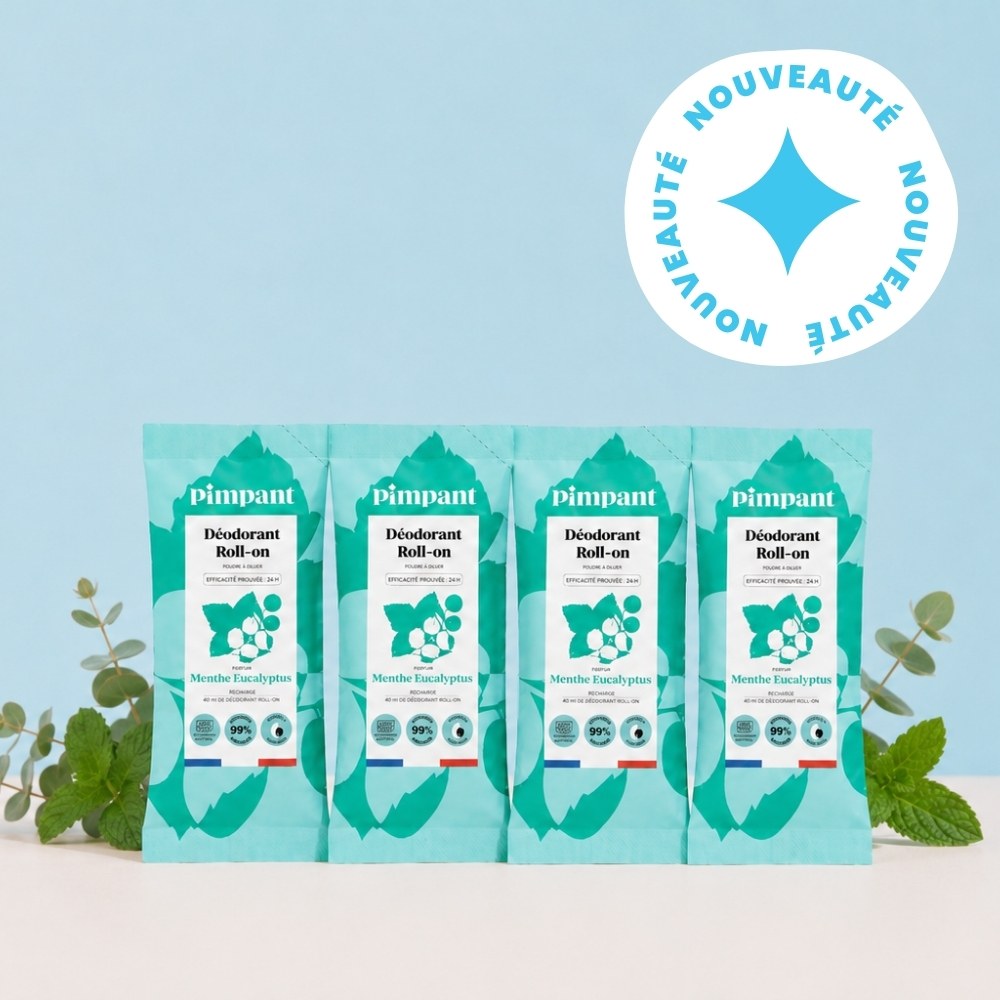 Recharges Déodorant Roll-On Menthe Eucalyptus (x4)