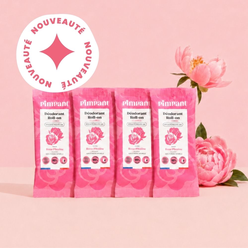 Recharges Déodorant Roll-On Rose-Pivoine (x4)