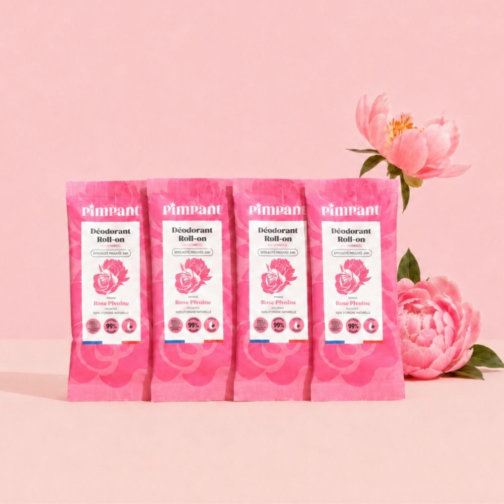 Recharges Déodorant Roll-On Rose-Pivoine (x4)